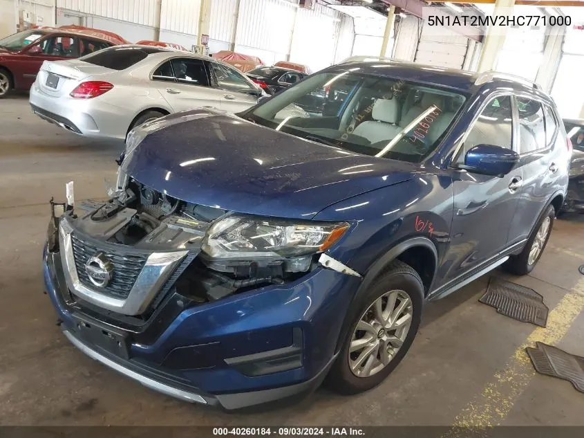 2017 Nissan Rogue Sv VIN: 5N1AT2MV2HC771000 Lot: 40260184