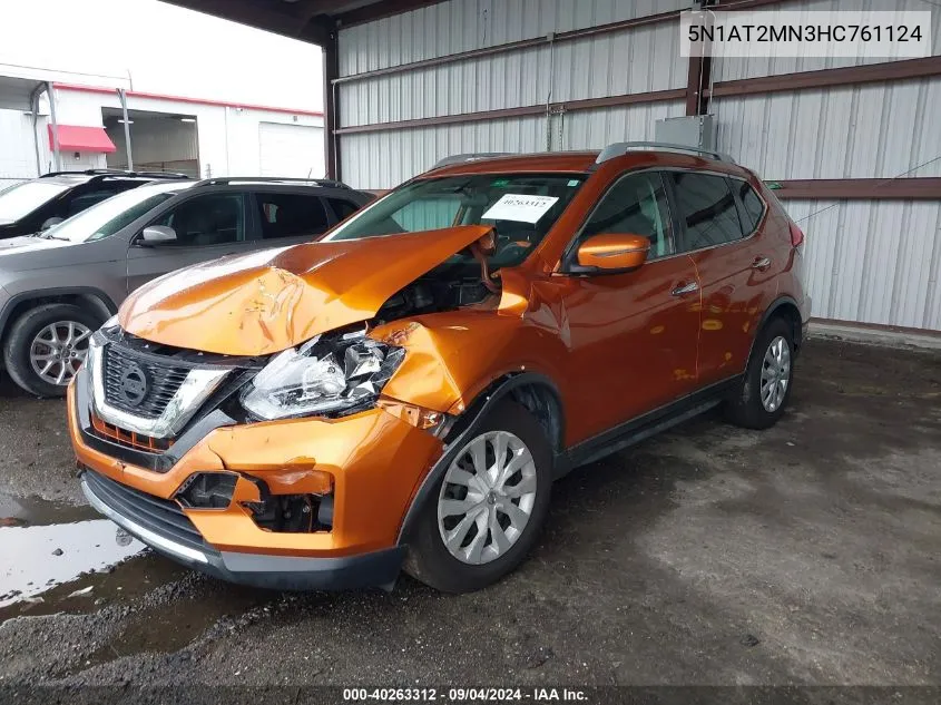 5N1AT2MN3HC761124 2017 Nissan Rogue Sv