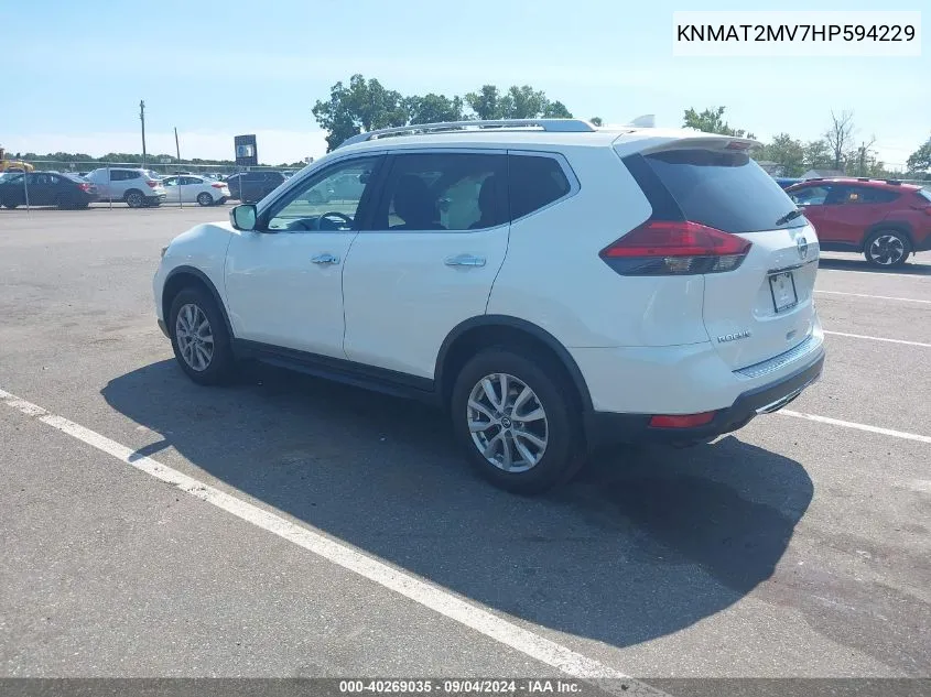 2017 Nissan Rogue Sv VIN: KNMAT2MV7HP594229 Lot: 40269035