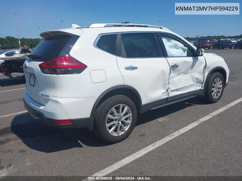 2017 Nissan Rogue Sv VIN: KNMAT2MV7HP594229 Lot: 40269035