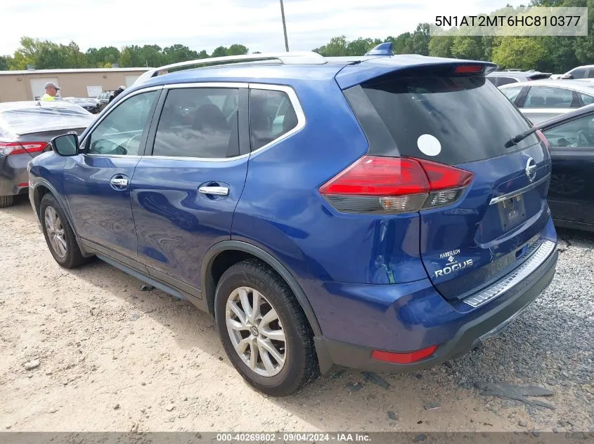 2017 Nissan Rogue Sv VIN: 5N1AT2MT6HC810377 Lot: 40269802