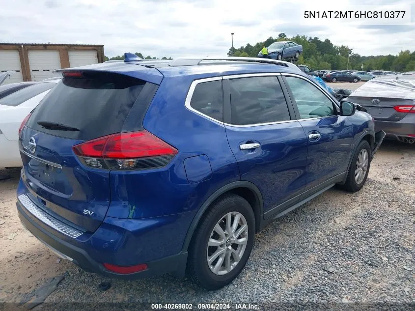 2017 Nissan Rogue Sv VIN: 5N1AT2MT6HC810377 Lot: 40269802