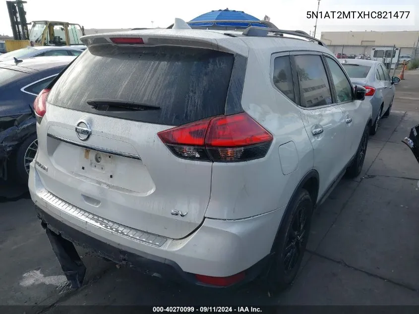 2017 Nissan Rogue Sv VIN: 5N1AT2MTXHC821477 Lot: 40270099