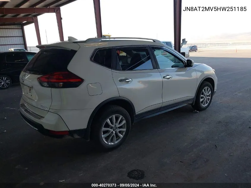 JN8AT2MV5HW251185 2017 Nissan Rogue S/Sl/Sv