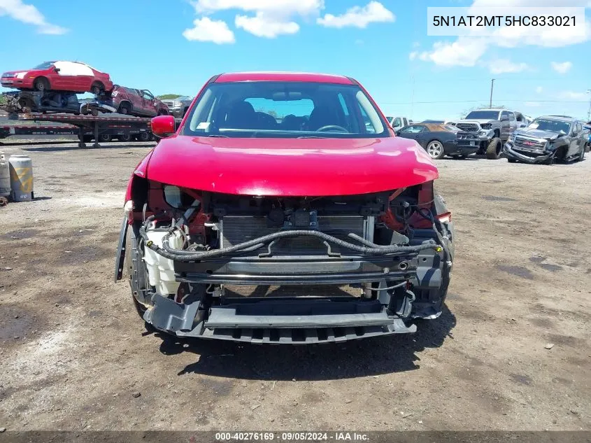 2017 Nissan Rogue S VIN: 5N1AT2MT5HC833021 Lot: 40276169