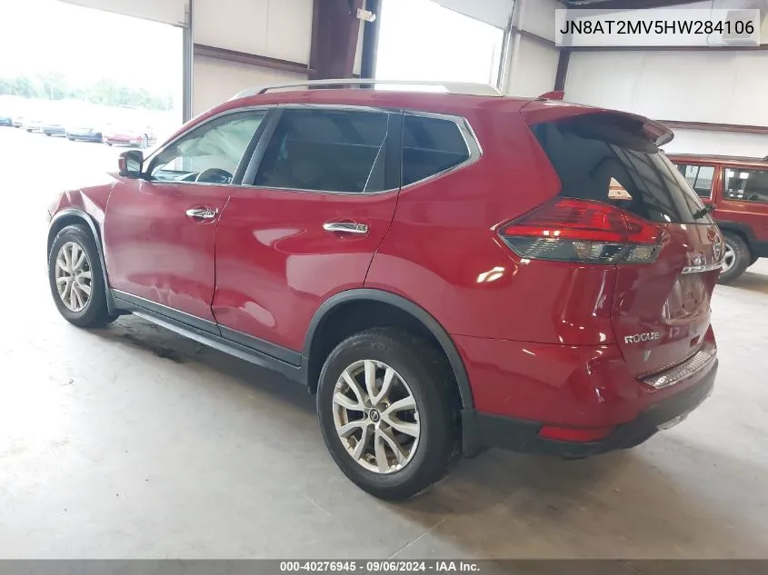 2017 Nissan Rogue S/Sl/Sv VIN: JN8AT2MV5HW284106 Lot: 40276945