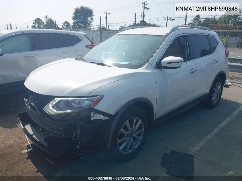 2017 Nissan Rogue Sv VIN: KNMAT2MT8HP590348 Lot: 40278836