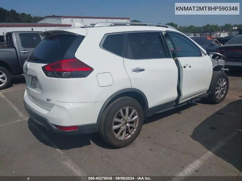 2017 Nissan Rogue Sv VIN: KNMAT2MT8HP590348 Lot: 40278836