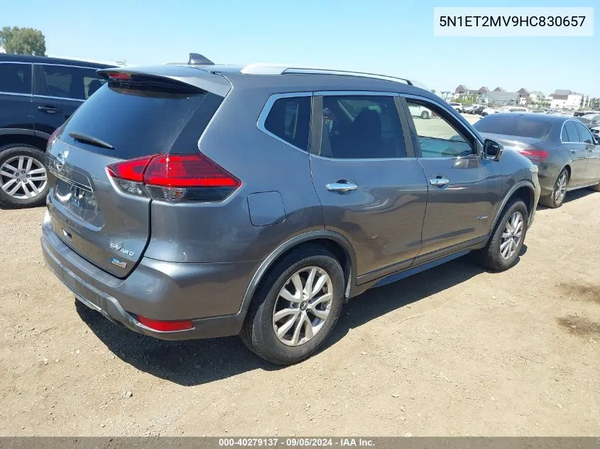 5N1ET2MV9HC830657 2017 Nissan Rogue Hybrid Sv