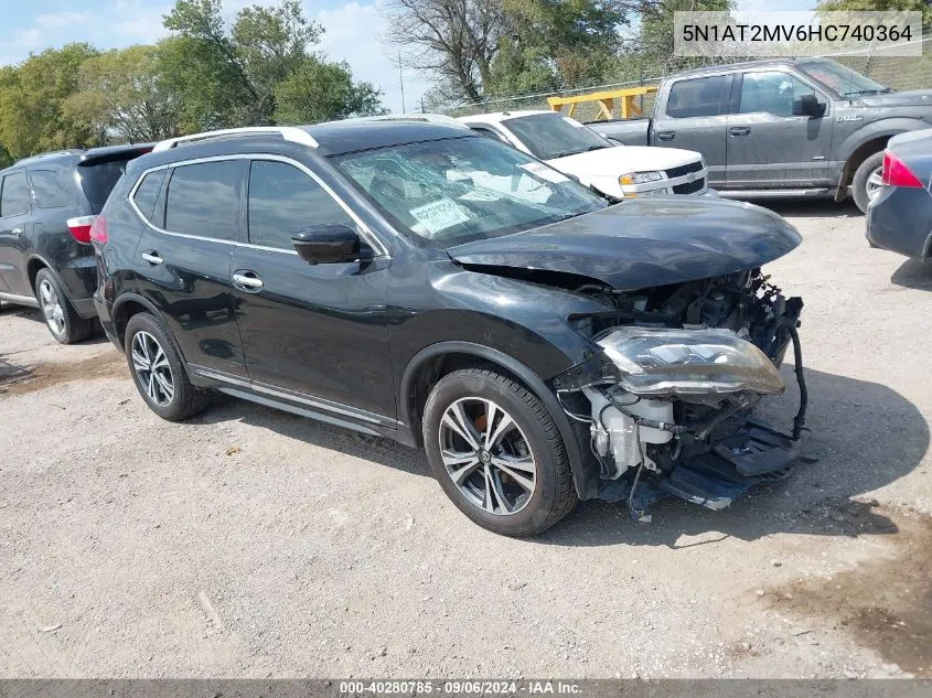 2017 Nissan Rogue Sl VIN: 5N1AT2MV6HC740364 Lot: 40280785