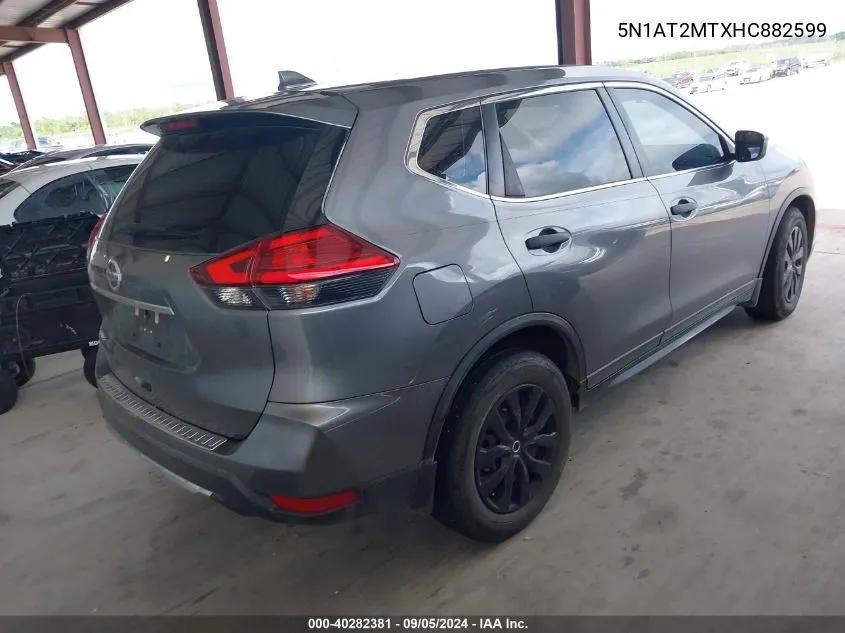 2017 Nissan Rogue S VIN: 5N1AT2MTXHC882599 Lot: 40282381