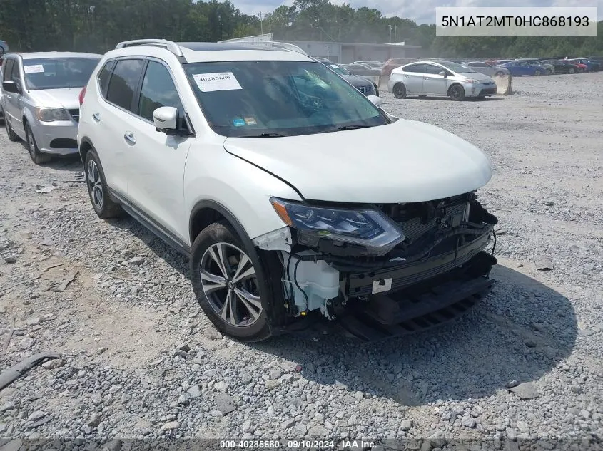 2017 Nissan Rogue Sl VIN: 5N1AT2MT0HC868193 Lot: 40285680