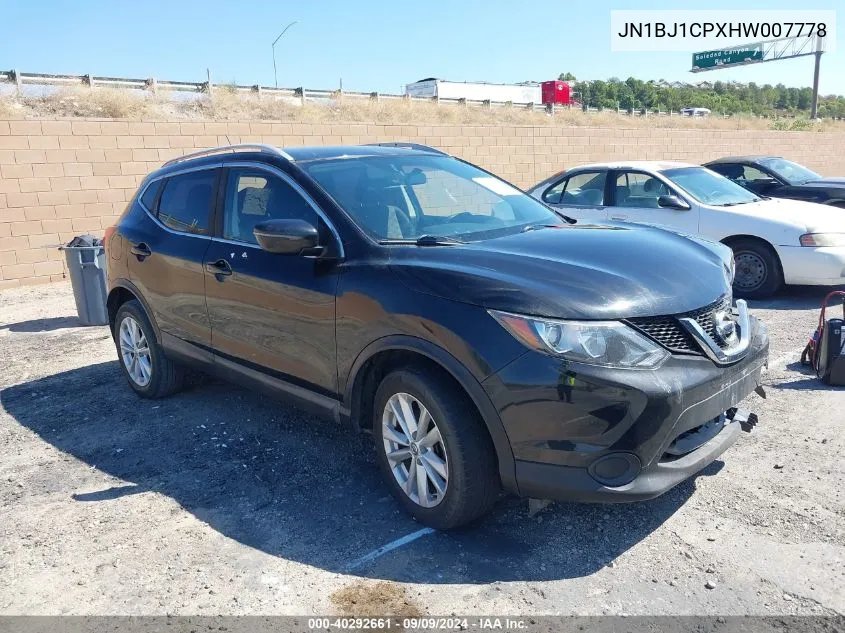 2017 Nissan Rogue Sport Sv VIN: JN1BJ1CPXHW007778 Lot: 40292661