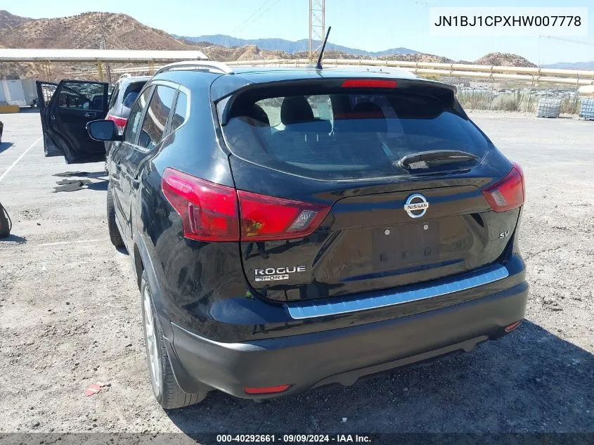 2017 Nissan Rogue Sport Sv VIN: JN1BJ1CPXHW007778 Lot: 40292661