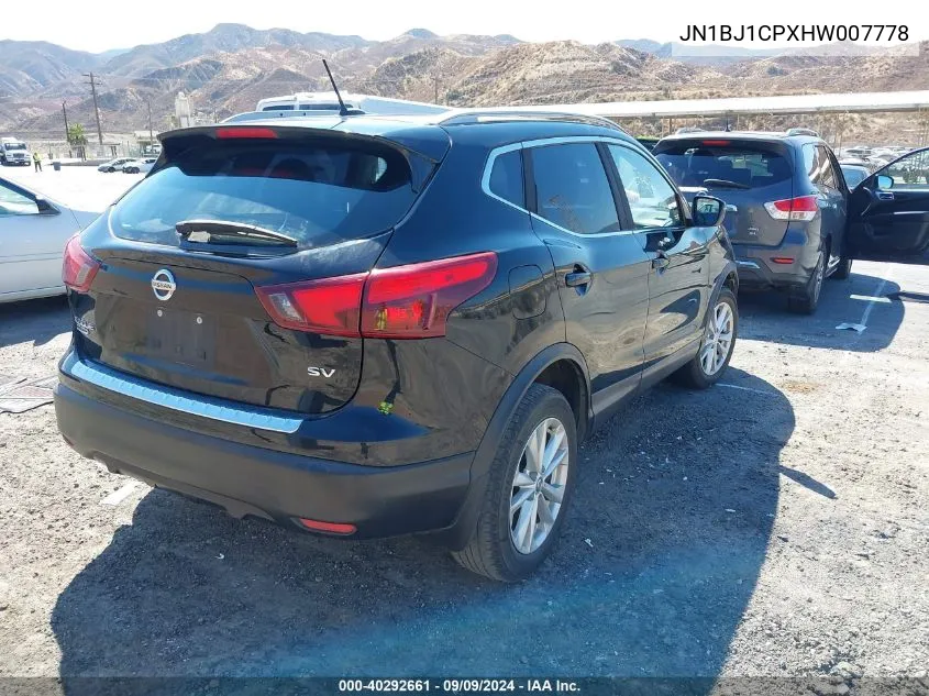 2017 Nissan Rogue Sport Sv VIN: JN1BJ1CPXHW007778 Lot: 40292661