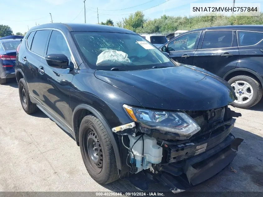 2017 Nissan Rogue S/Sl/Sv VIN: 5N1AT2MV6HC757844 Lot: 40296846