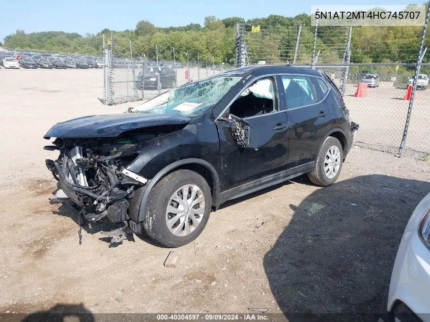 2017 Nissan Rogue S VIN: 5N1AT2MT4HC745707 Lot: 40304597