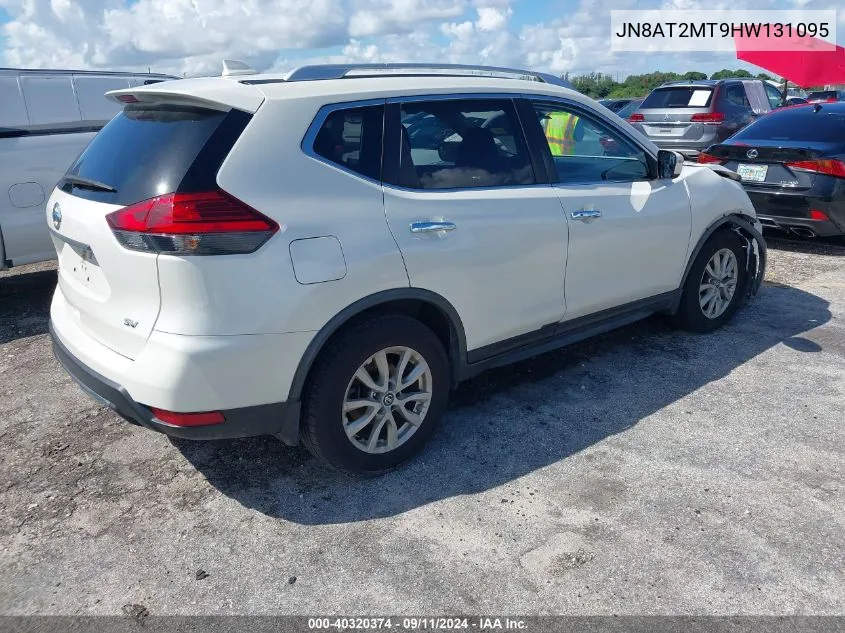 2017 Nissan Rogue S/Sl/Sv VIN: JN8AT2MT9HW131095 Lot: 40320374