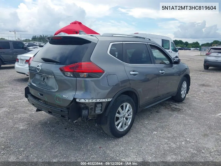 2017 Nissan Rogue Sv VIN: 5N1AT2MT3HC819604 Lot: 40323544