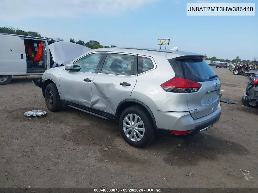 2017 Nissan Rogue S VIN: JN8AT2MT3HW386440 Lot: 40333873