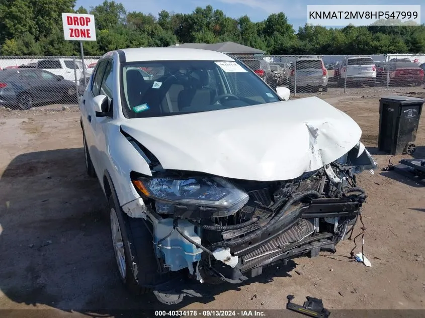 KNMAT2MV8HP547999 2017 Nissan Rogue S/Sv