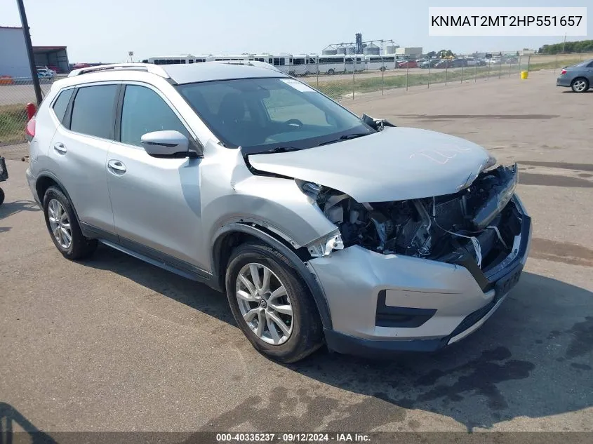 KNMAT2MT2HP551657 2017 Nissan Rogue Sv