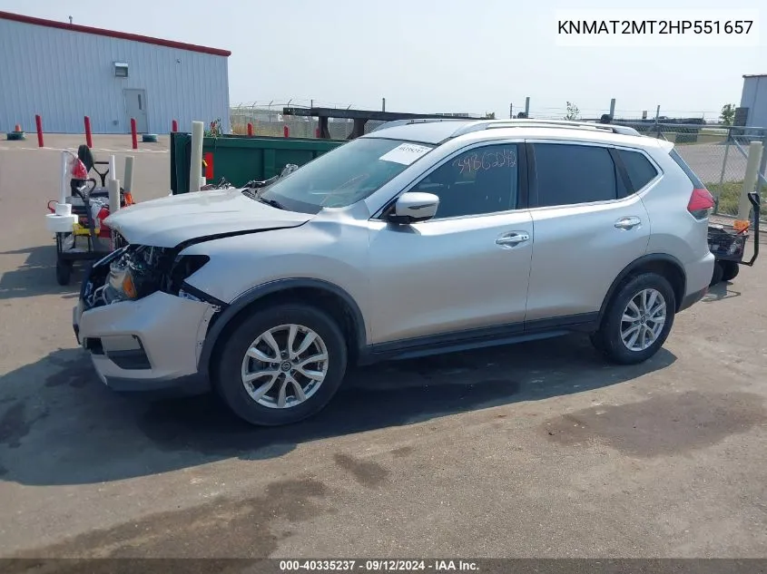 KNMAT2MT2HP551657 2017 Nissan Rogue Sv