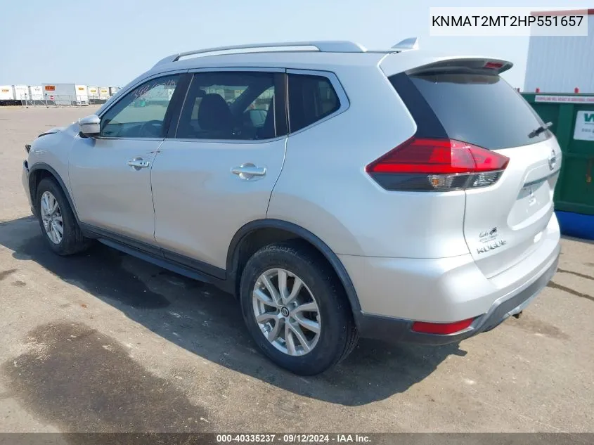 KNMAT2MT2HP551657 2017 Nissan Rogue Sv