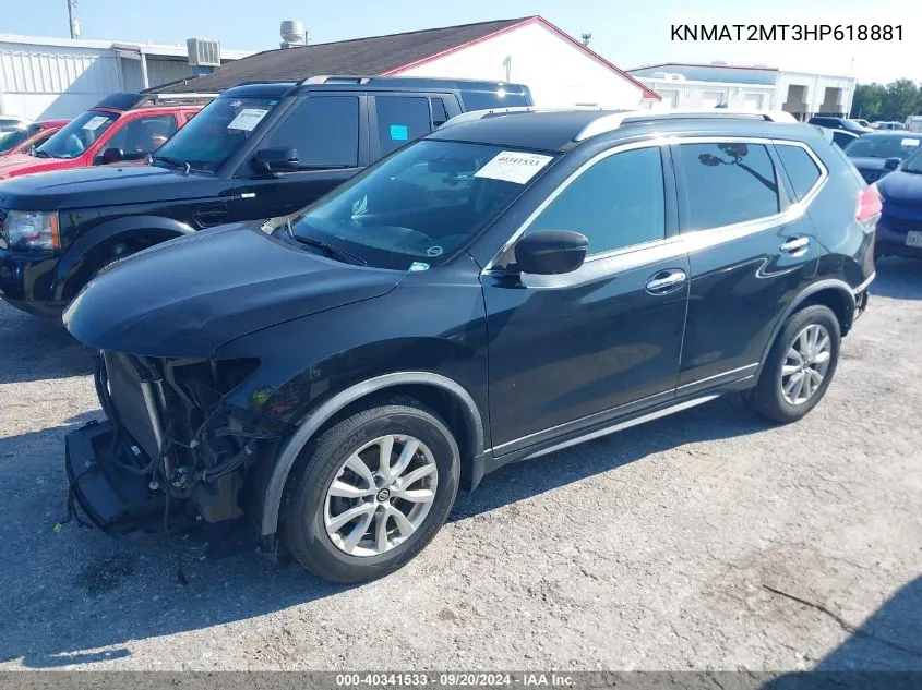 KNMAT2MT3HP618881 2017 Nissan Rogue Sv