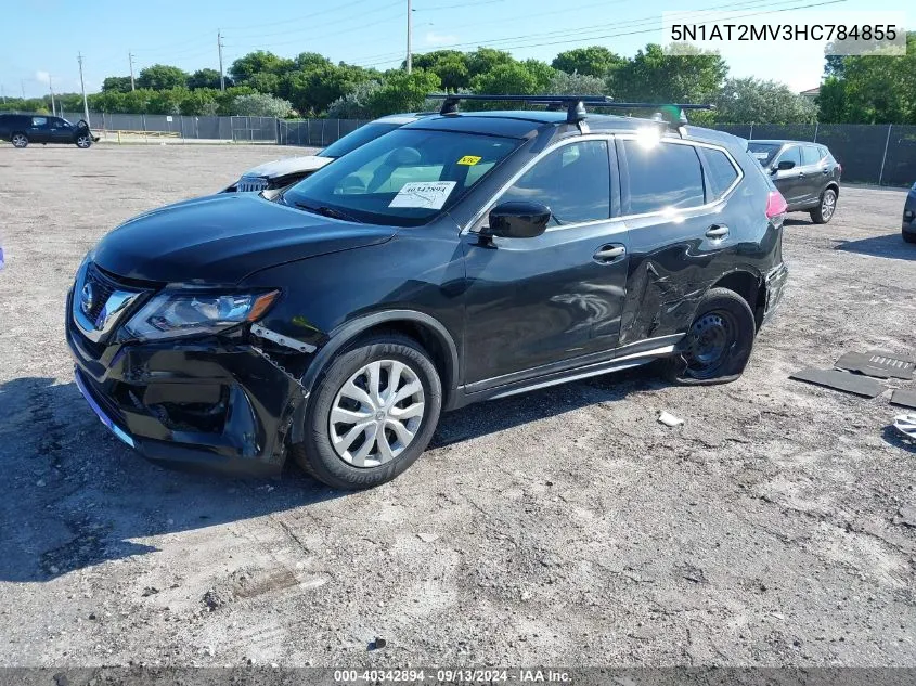 2017 Nissan Rogue Sv/Sl VIN: 5N1AT2MV3HC784855 Lot: 40342894