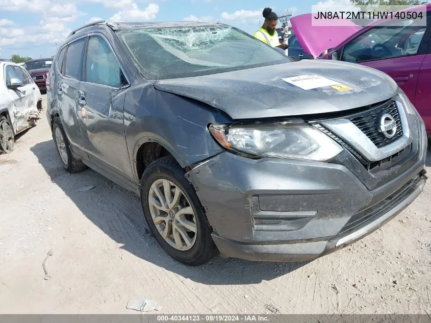 2017 Nissan Rogue Sv VIN: JN8AT2MT1HW140504 Lot: 40344123