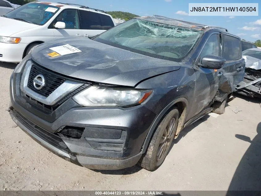 2017 Nissan Rogue Sv VIN: JN8AT2MT1HW140504 Lot: 40344123