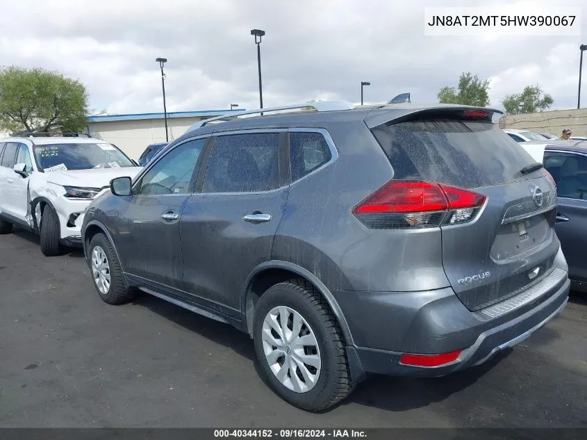 2017 Nissan Rogue S VIN: JN8AT2MT5HW390067 Lot: 40344152