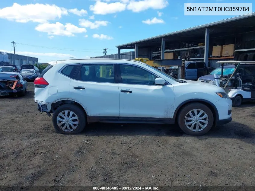 2017 Nissan Rogue S VIN: 5N1AT2MT0HC859784 Lot: 40346485