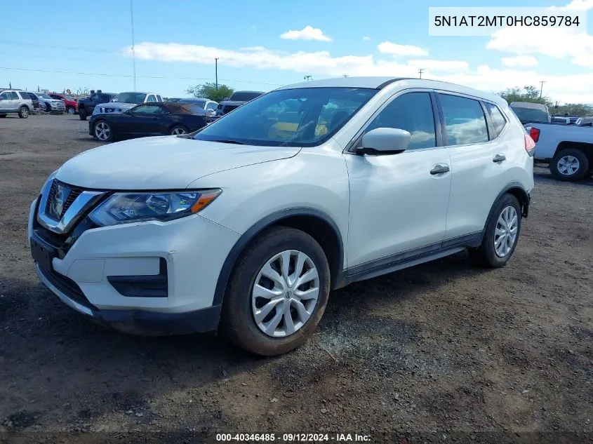 2017 Nissan Rogue S VIN: 5N1AT2MT0HC859784 Lot: 40346485