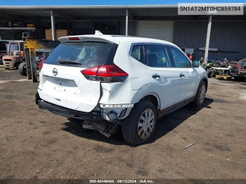 2017 Nissan Rogue S VIN: 5N1AT2MT0HC859784 Lot: 40346485