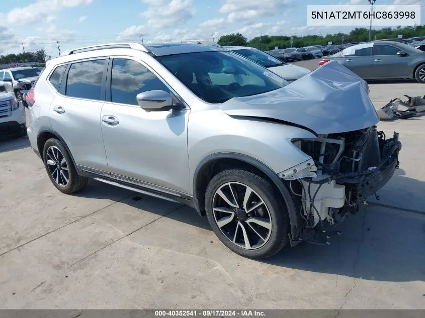 2017 Nissan Rogue Sl VIN: 5N1AT2MT6HC863998 Lot: 40352541