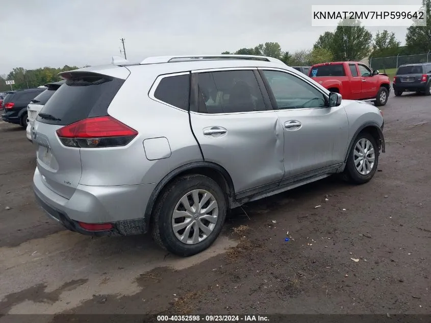 KNMAT2MV7HP599642 2017 Nissan Rogue S/Sv