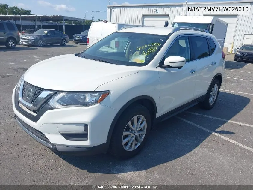 JN8AT2MV7HW026010 2017 Nissan Rogue Sv