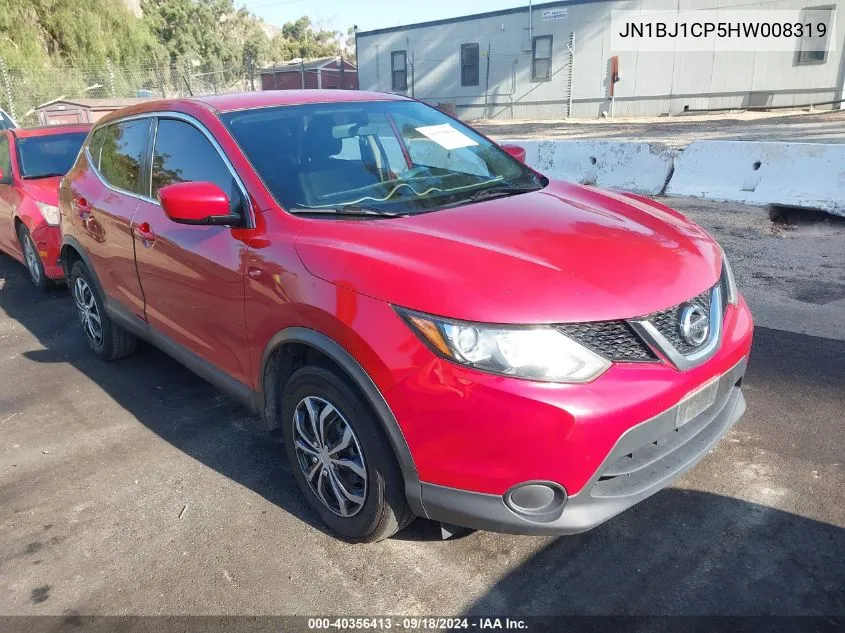 JN1BJ1CP5HW008319 2017 Nissan Rogue Sport S