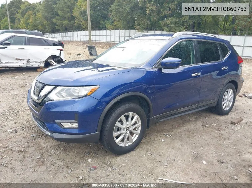 5N1AT2MV3HC860753 2017 Nissan Rogue Sv