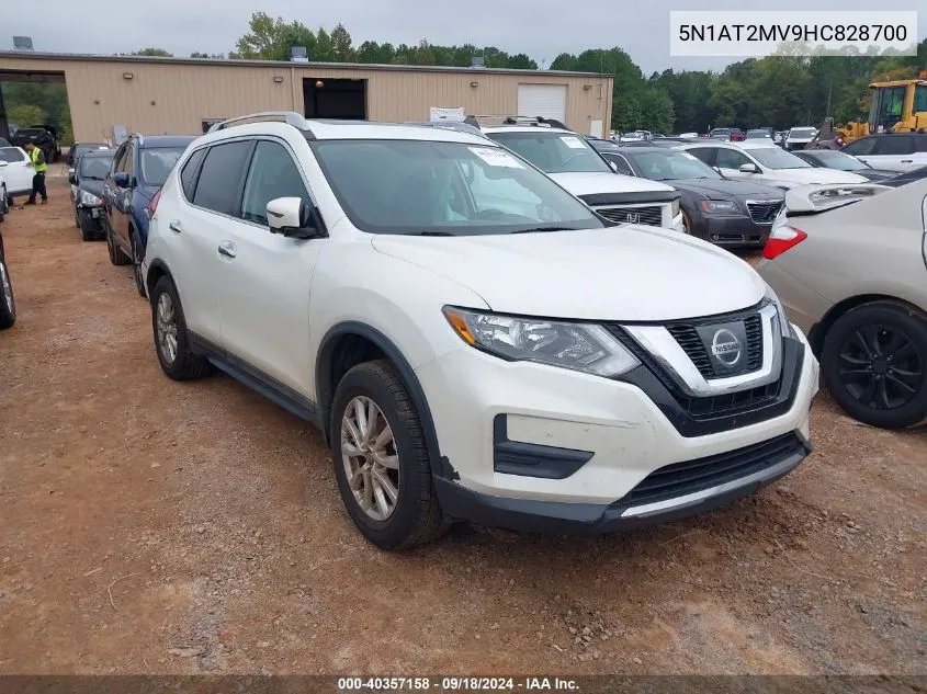 2017 Nissan Rogue Sv VIN: 5N1AT2MV9HC828700 Lot: 40357158