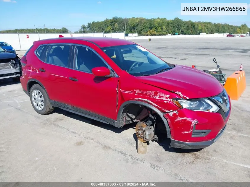 2017 Nissan Rogue S VIN: JN8AT2MV3HW266865 Lot: 40357383