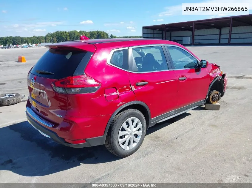 2017 Nissan Rogue S VIN: JN8AT2MV3HW266865 Lot: 40357383