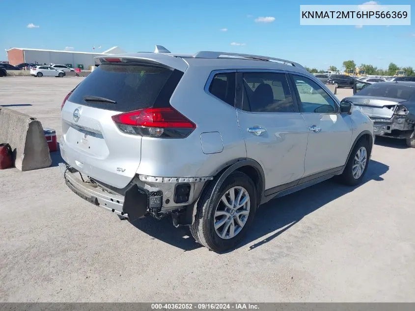 2017 Nissan Rogue S/Sl/Sv VIN: KNMAT2MT6HP566369 Lot: 40362052