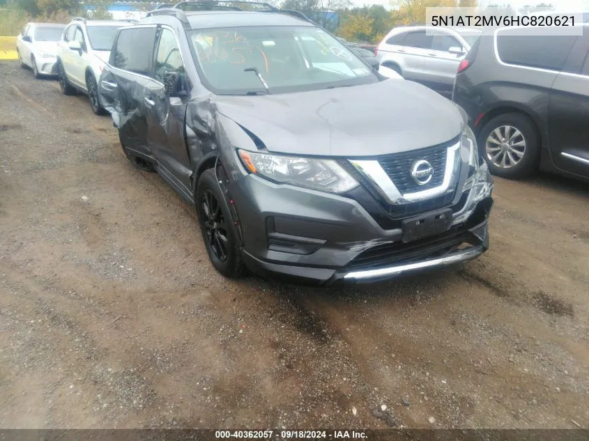 2017 Nissan Rogue Sv/Sl VIN: 5N1AT2MV6HC820621 Lot: 40362057