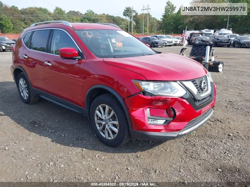 JN8AT2MV3HW259978 2017 Nissan Rogue Sv