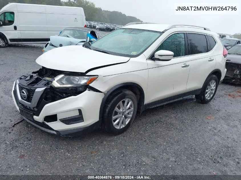 2017 Nissan Rogue Sv VIN: JN8AT2MV0HW264796 Lot: 40364876