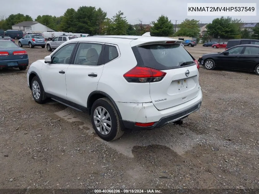 2017 Nissan Rogue S/Sv VIN: KNMAT2MV4HP537549 Lot: 40366206