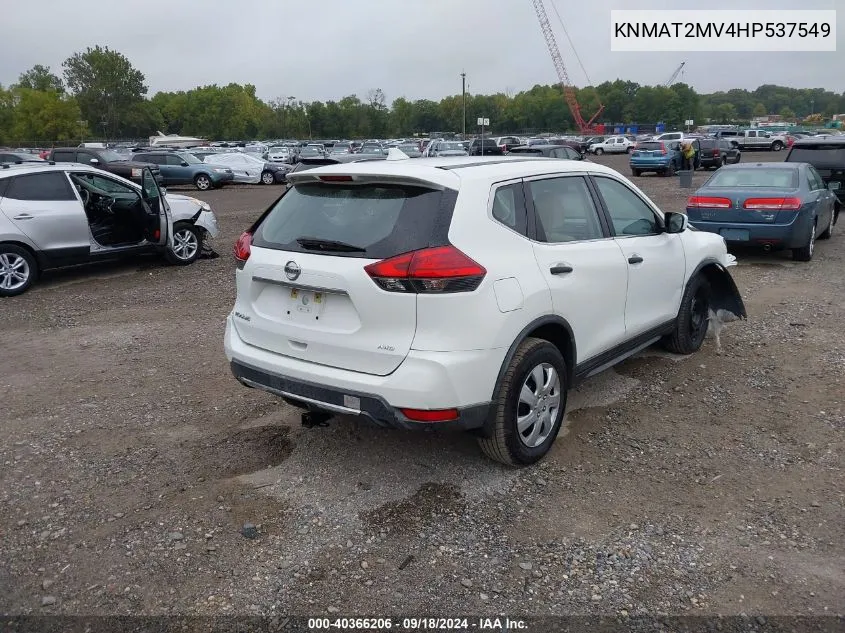 2017 Nissan Rogue S/Sv VIN: KNMAT2MV4HP537549 Lot: 40366206